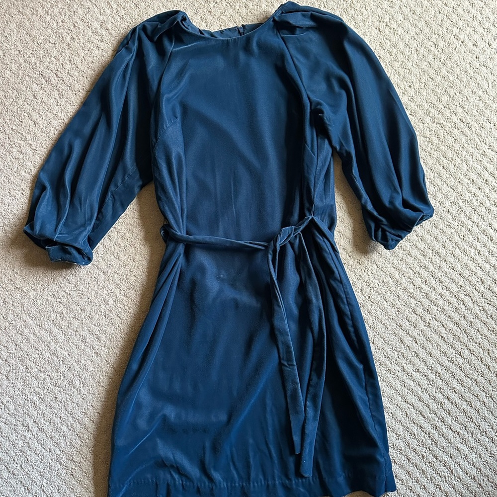 Teal Velvet Dress
